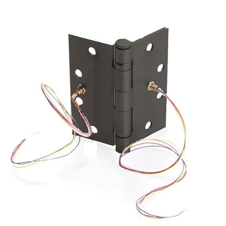 ARCHITECTURAL CONTROL SYSTEMS Full Mortise Ball Bearing Standard Weight Steel Commercial Hinge 4-1/2 x 4-1/2 Concealed Electric BB1279-4.5X4.5-10B-1182X4